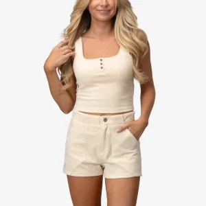 REEF All Day Corduroy Crop Tank Top