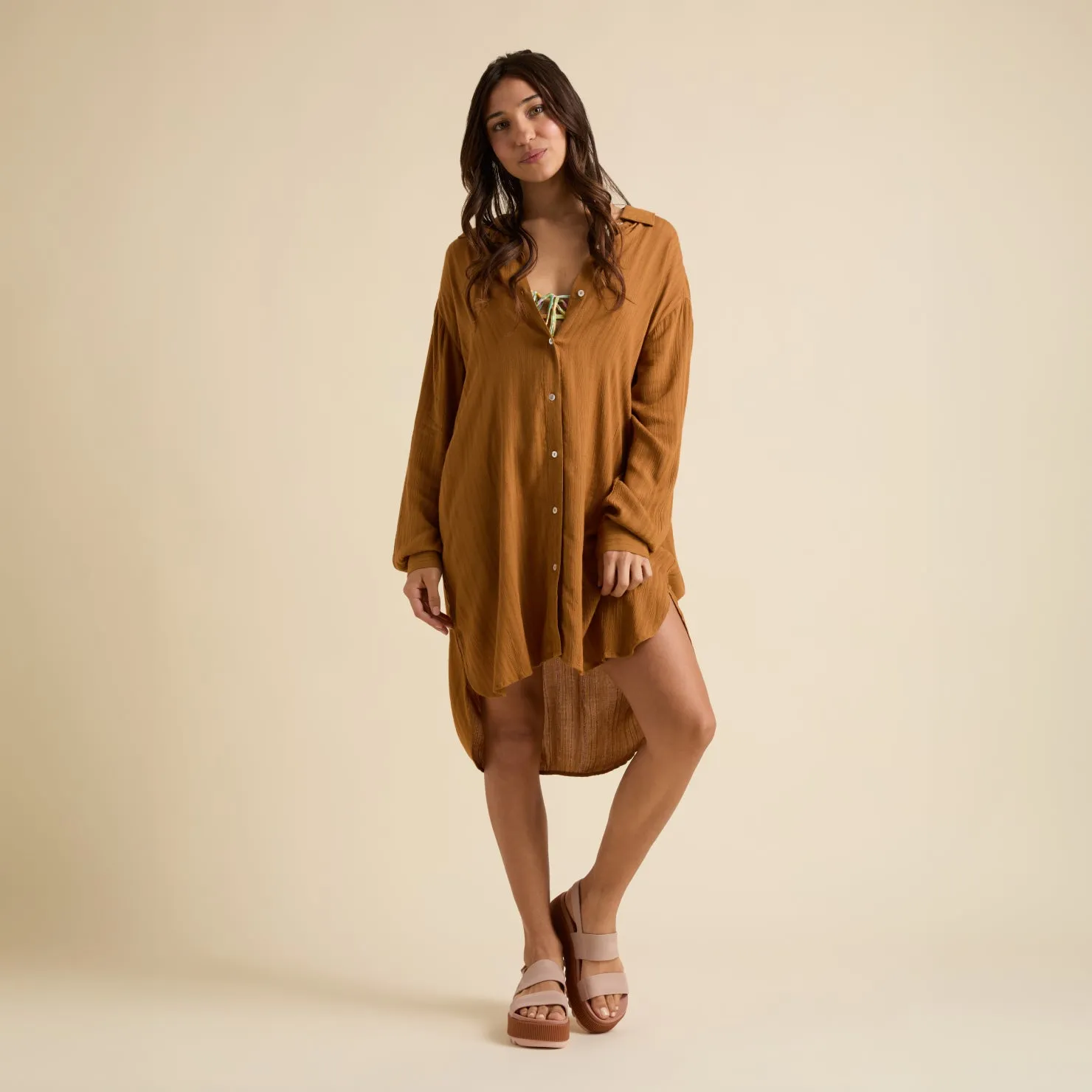 REEF Beachy Shirt Dress