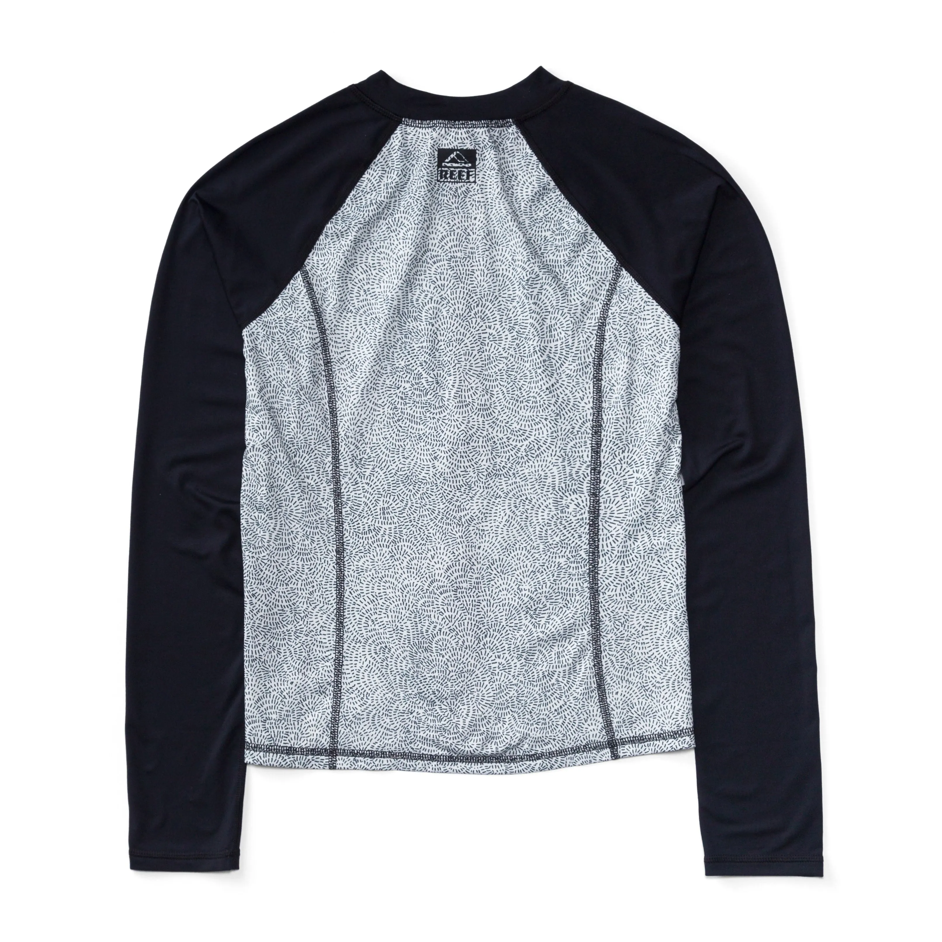 REEF Crest Zip Up Long Sleeve Surf Shirt UPF 40