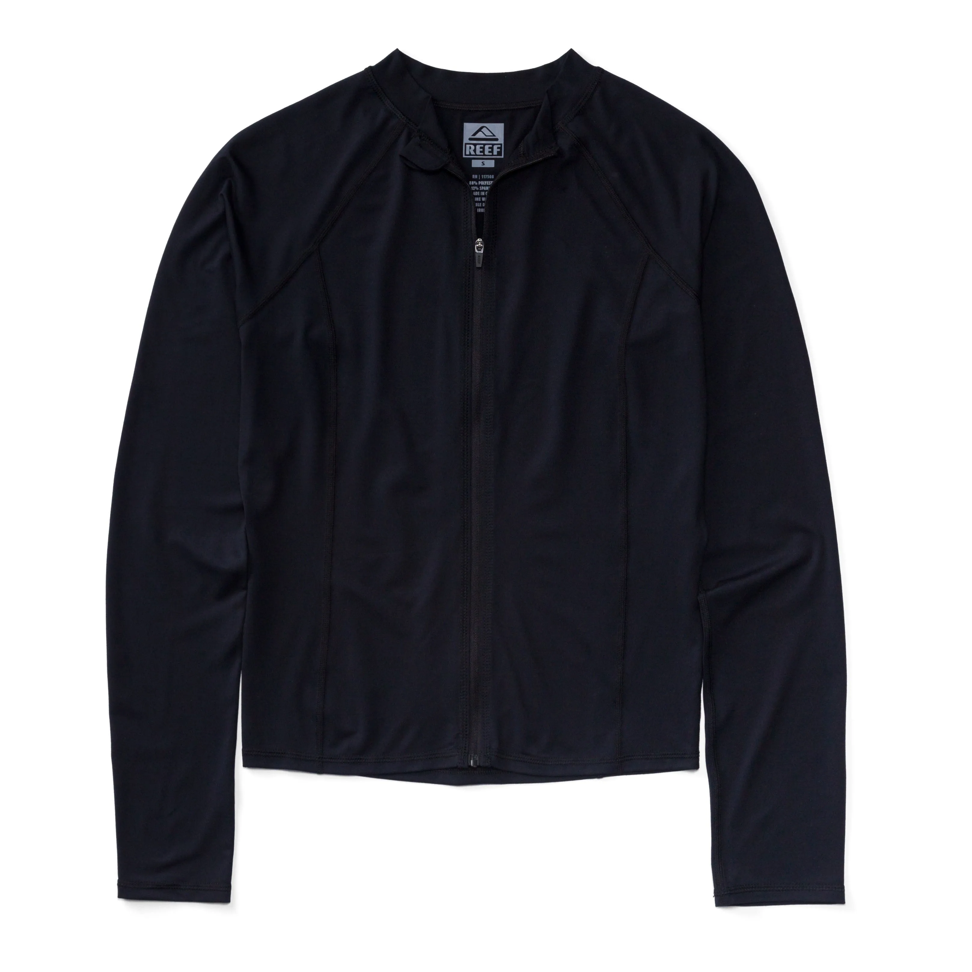 REEF Crest Zip Up Long Sleeve Surf Shirt UPF 40