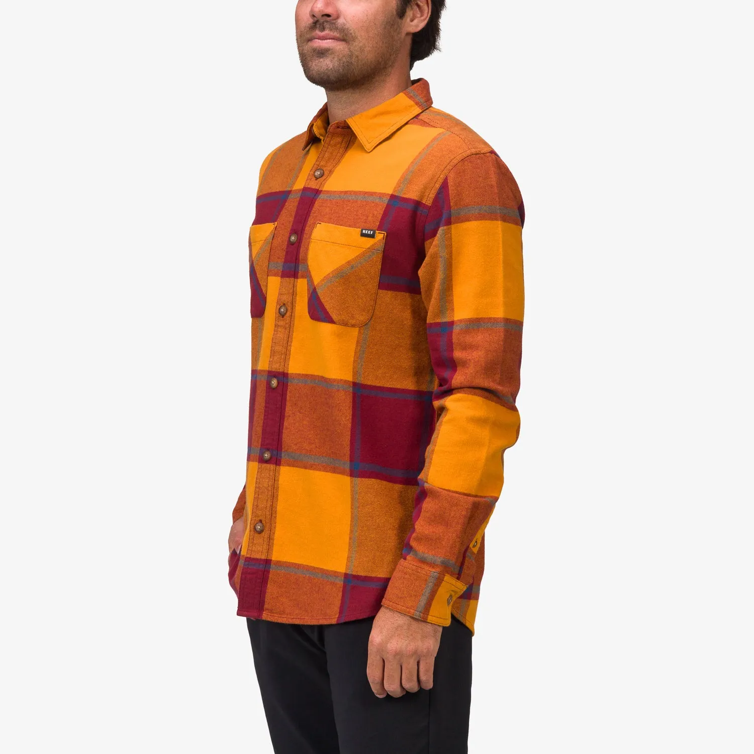 REEF Morris Ls Wvn Shirt