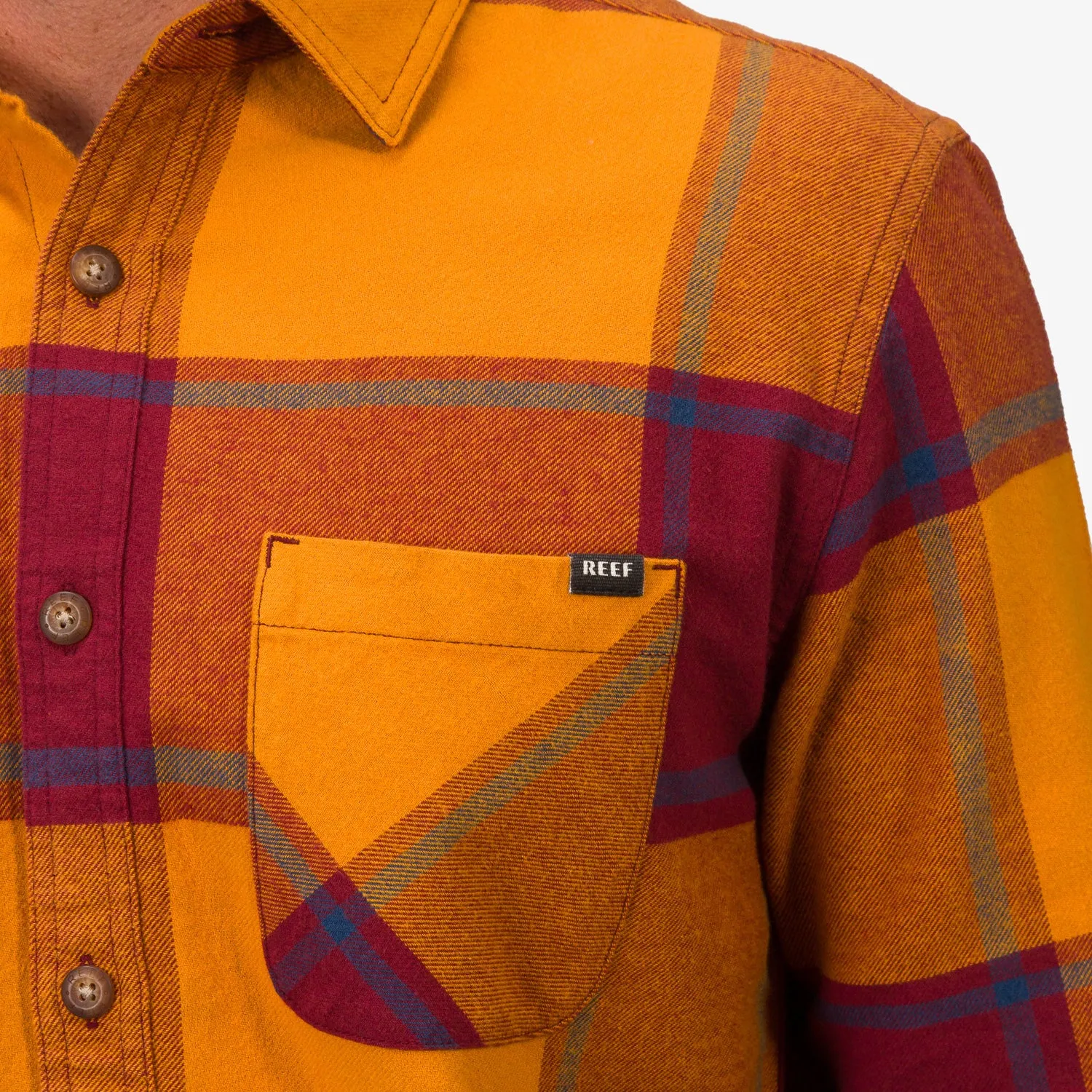 REEF Morris Ls Wvn Shirt