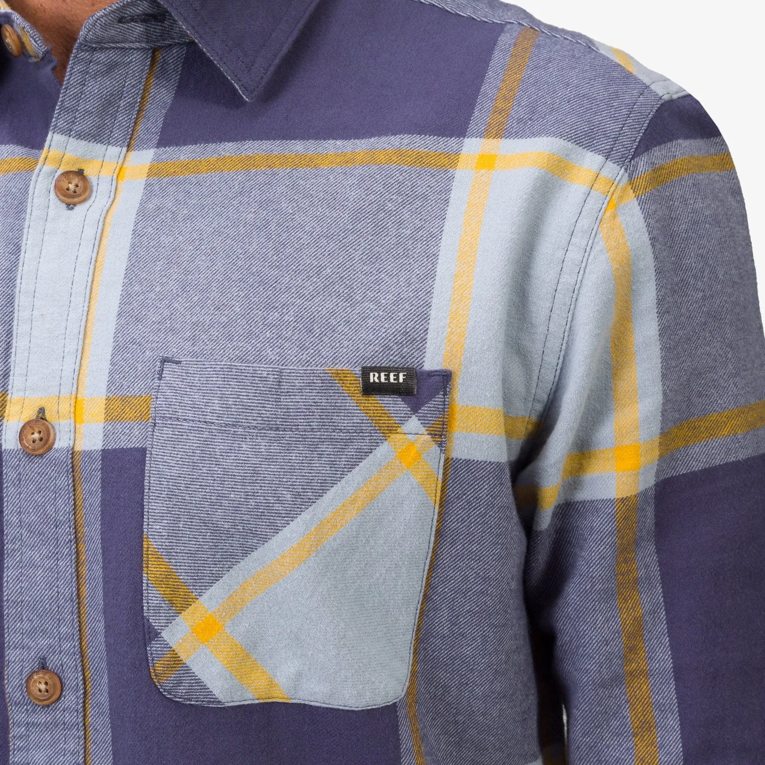 REEF Morris Ls Wvn Shirt