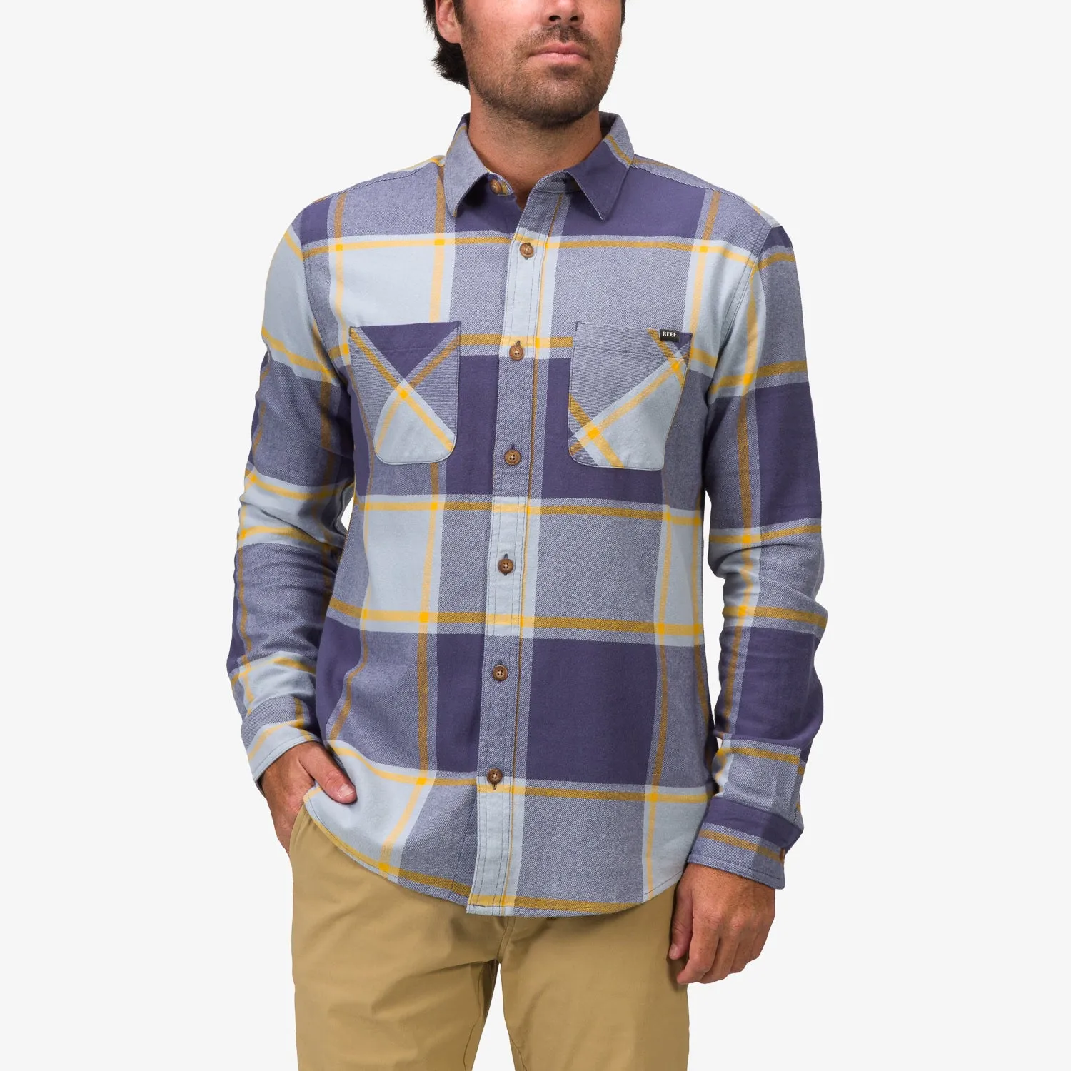 REEF Morris Ls Wvn Shirt