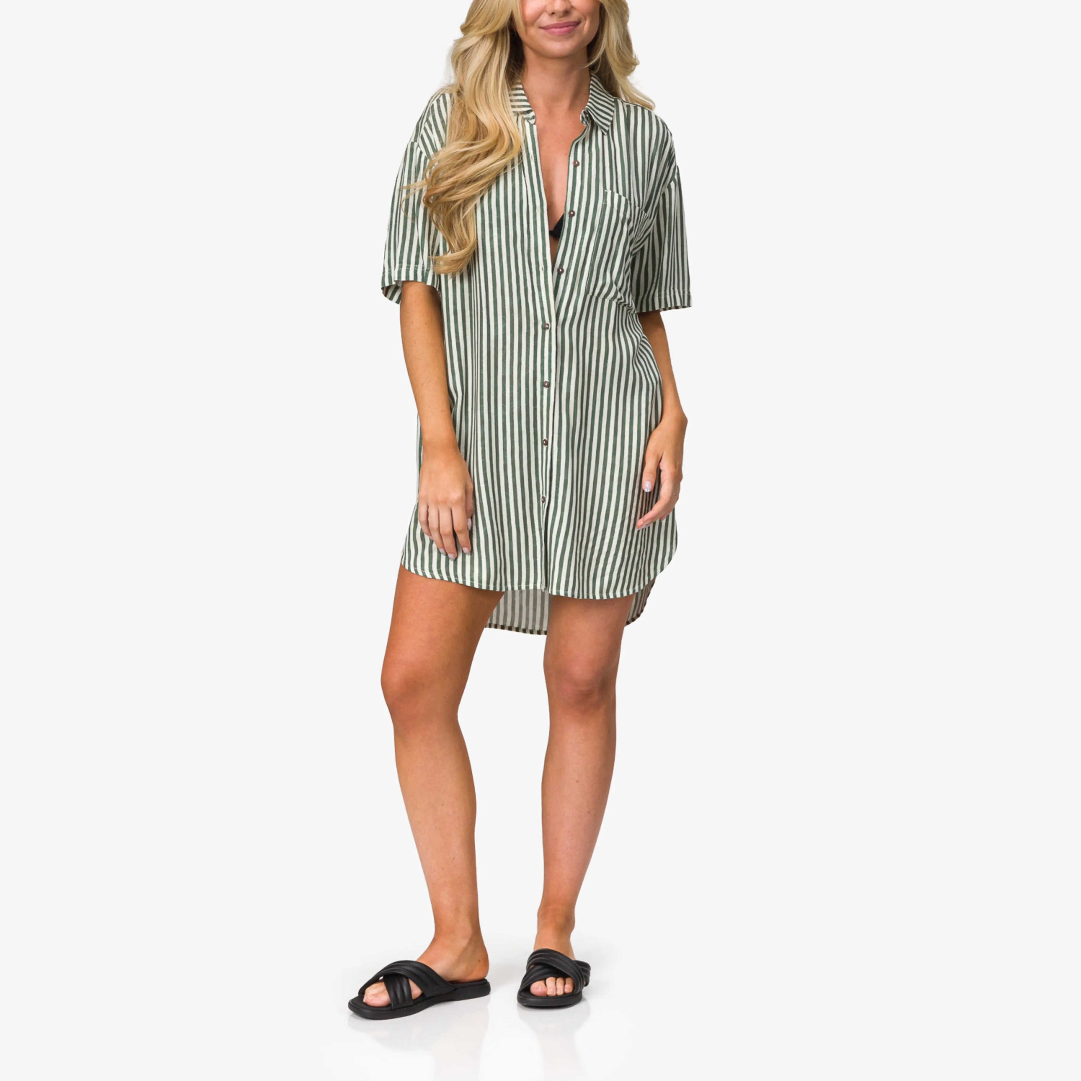 REEF Ollie Stripe Shirt Dress