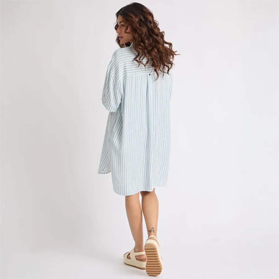 REEF Ollie Striped Shirt Dress