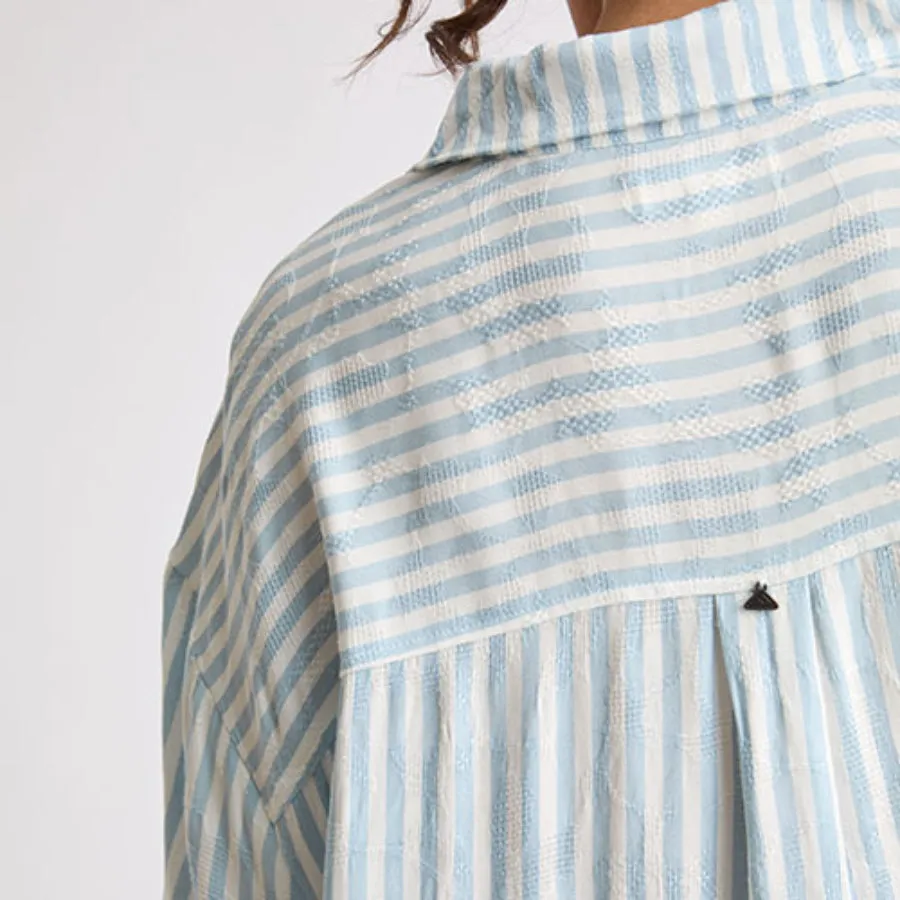 REEF Ollie Striped Shirt Dress