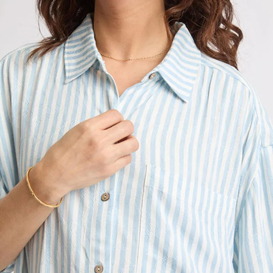 REEF Ollie Striped Shirt Dress