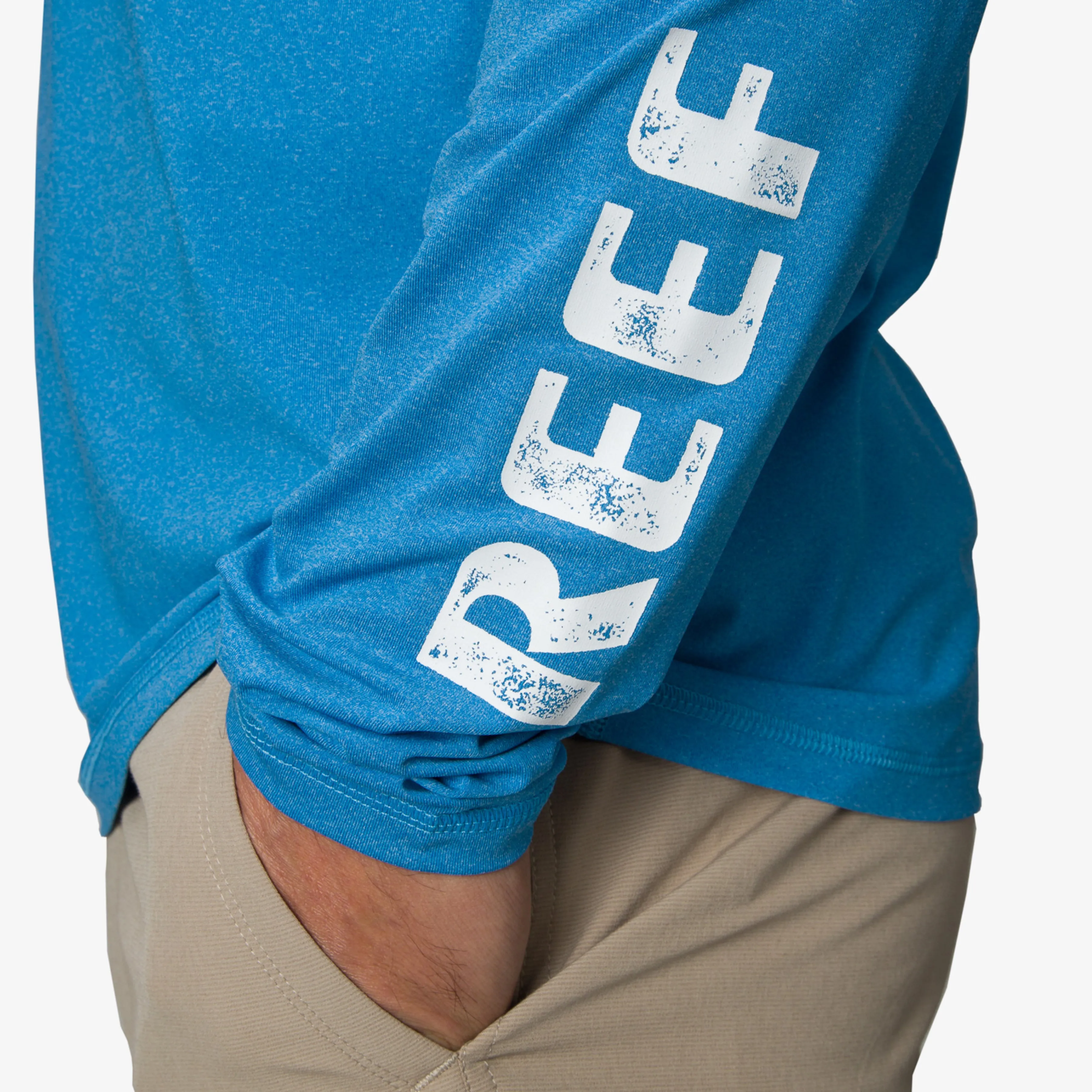 REEF Wellie Too Long Sleeve Hooded Surf Shirt 50 UPF