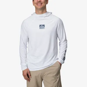 REEF Wellie Too Long Sleeve Hooded Surf Shirt 50 UPF